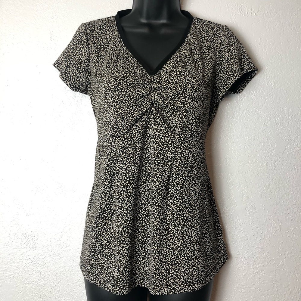 MOTHERHOOD MATERNITY black shirt pregnant blouse S